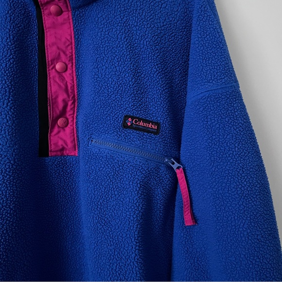 Men’s Vintage Columbia Blue Fleece Jacket - Picture 2 of 5